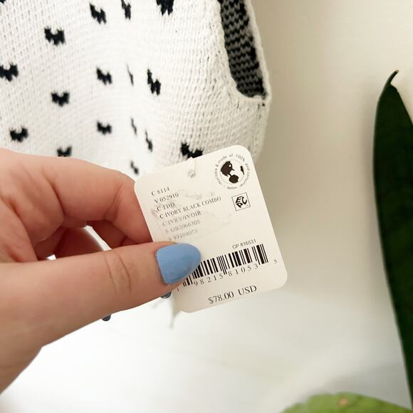 NWT Free People Easy Street Sweater Vest Ivory Knit Sleeveless Cropped Size XS - Picture 5 of 8